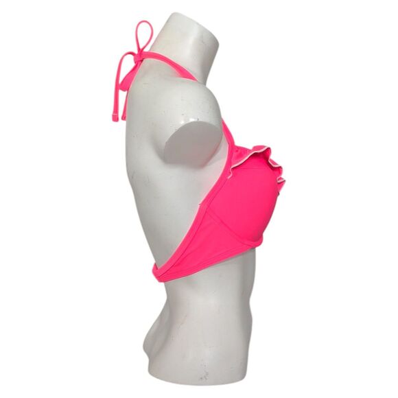 NWOT Aerie Bridget 36D Top Sz Large Bottom Neon Pink 2 Piece Bikini Swimsuit - Picture 5 of 16